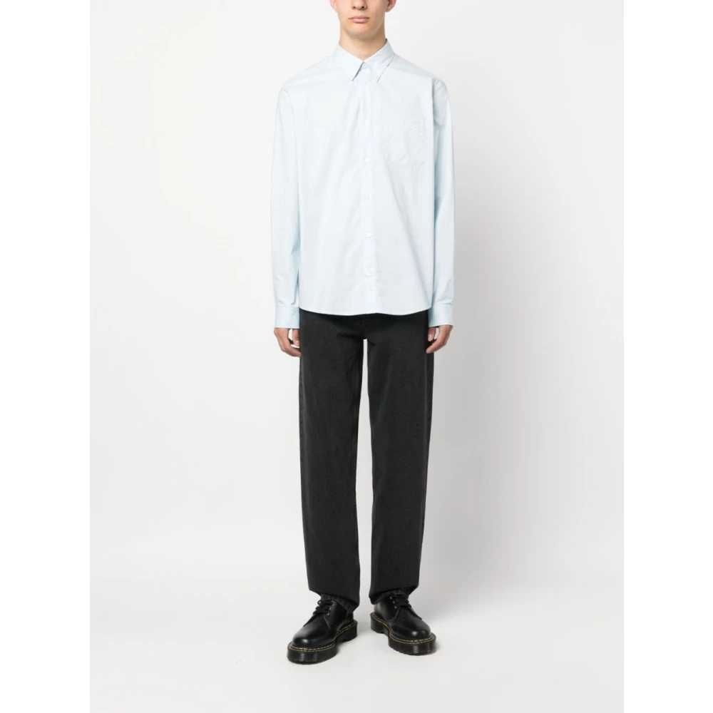 A.p.c. Edouard Button Down Overhemd Blue Heren
