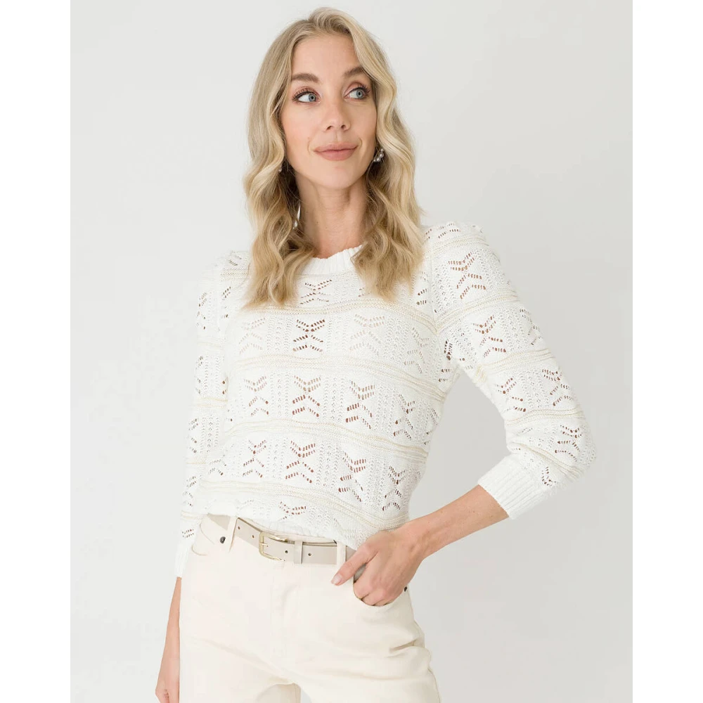 Anna Van Toor Stijlvolle Pullover voor Vrouwen Beige Dames