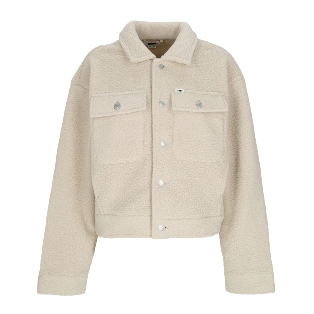 Obey Zilvergrijze Fleecejas voor dames Gray Dames