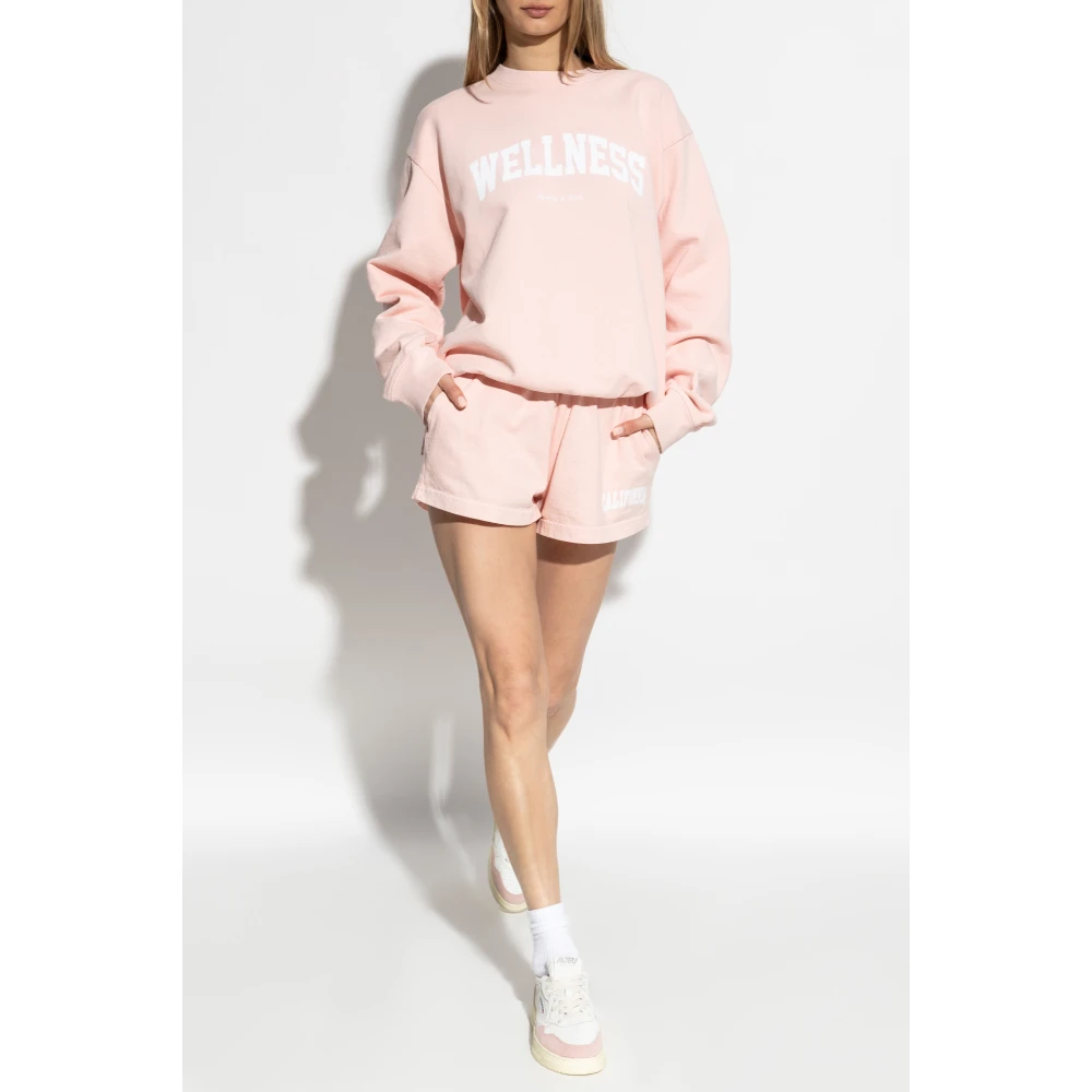 Sporty & Rich Logo Shorts Pink Dames