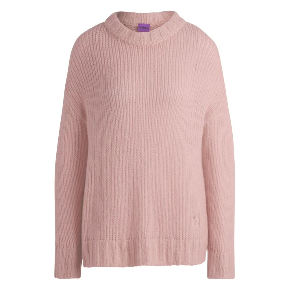 Hugo Boss Zachte Alpaca Mix Roze Trui Pink Dames