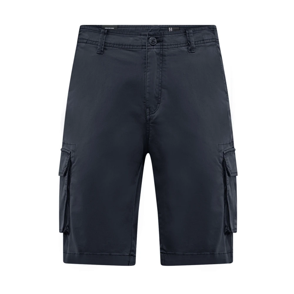 BomBoogie Cargo Bermuda Shorts in katoengabardine Blue Heren
