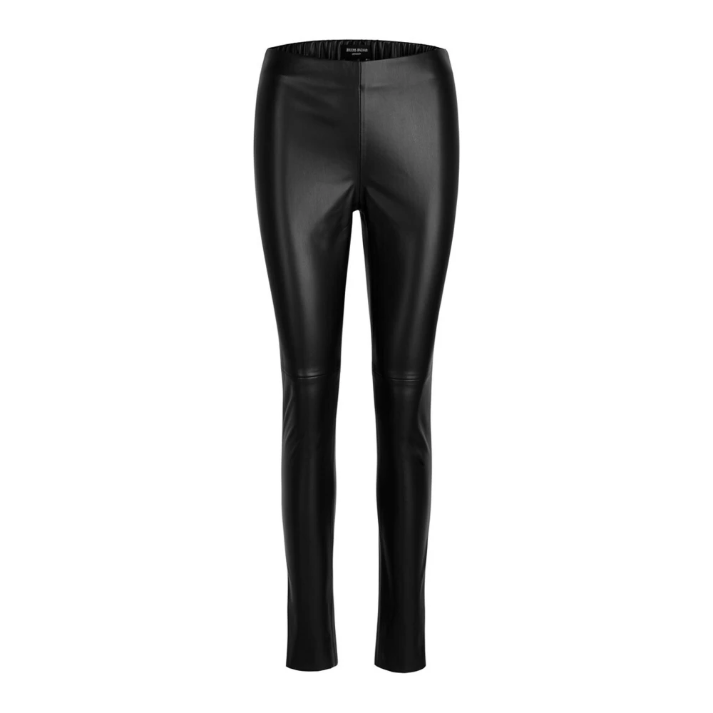 Bruuns Bazaar Leather Trousers Black Dames