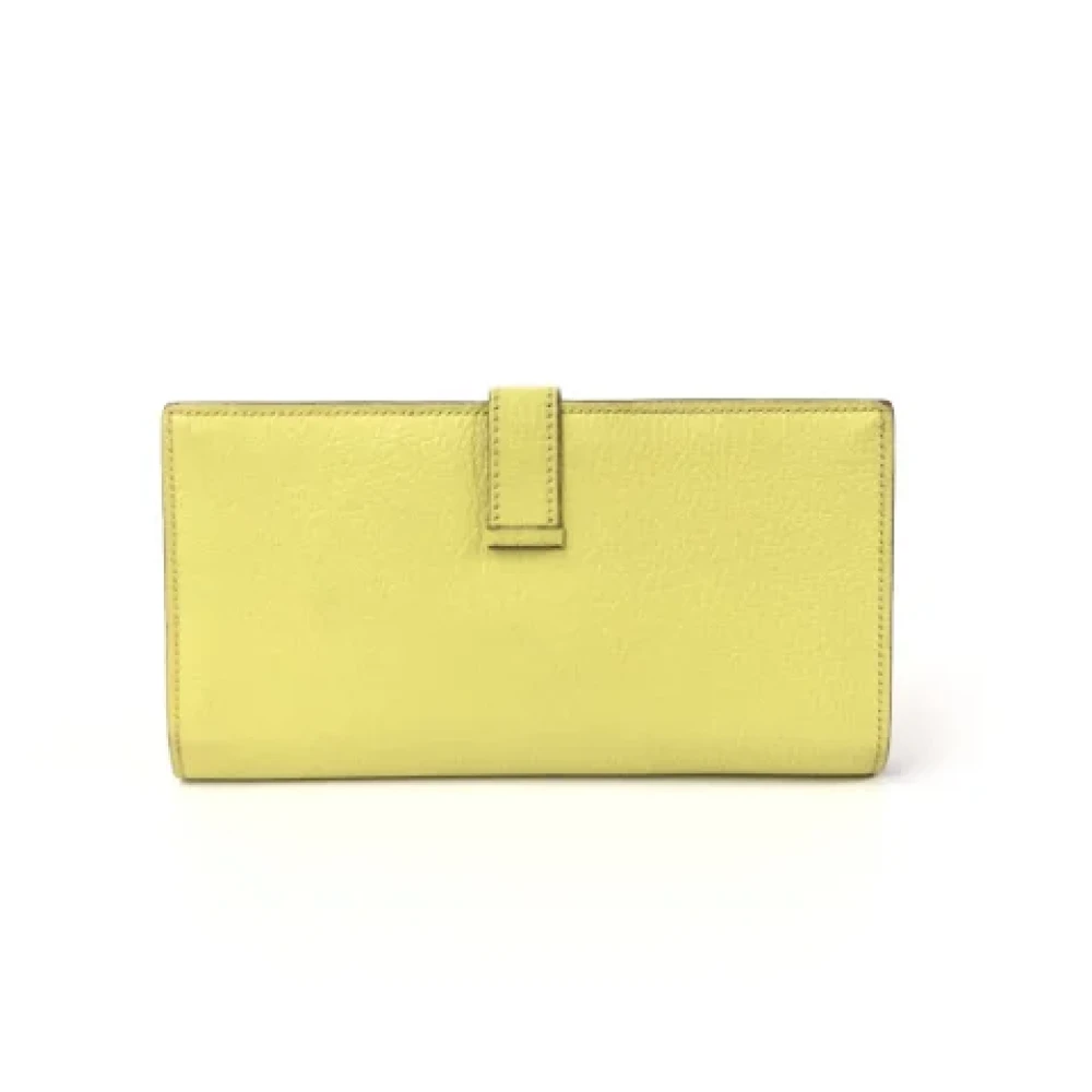 Hermès Vintage Pre-owned Leather wallets Yellow Dames
