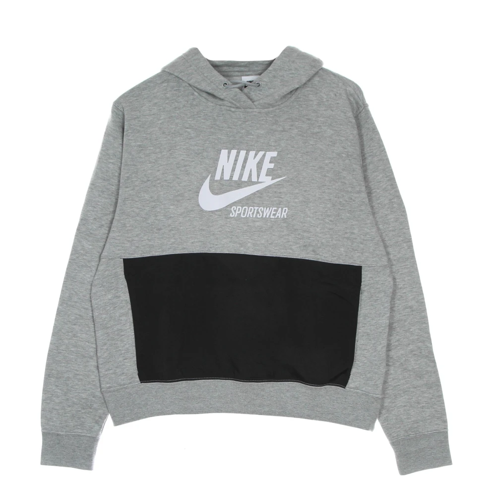 Nike Fleece Hoodie Heritage Long Sleeve Sweatshirt Gray Dames