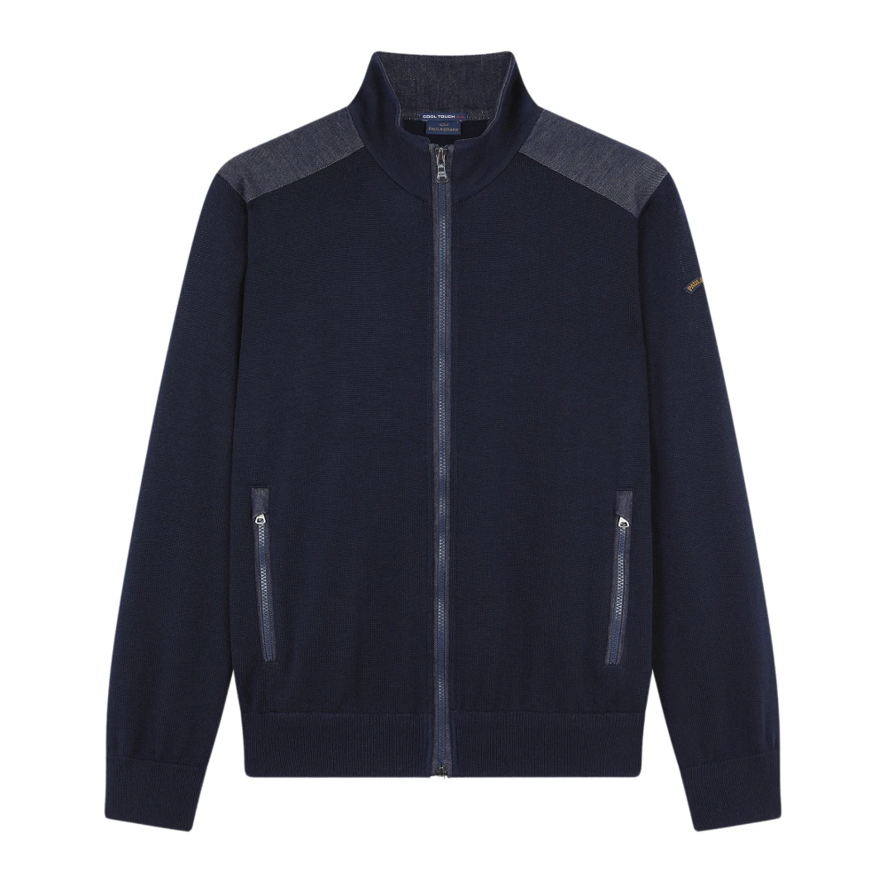 PAUL & SHARK Zip-through Cardigan Blue Heren