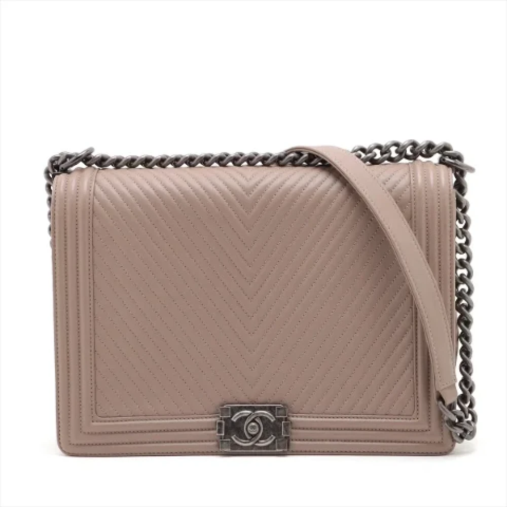 Chanel Vintage Pre-owned Leather chanel-bags Pink Dames