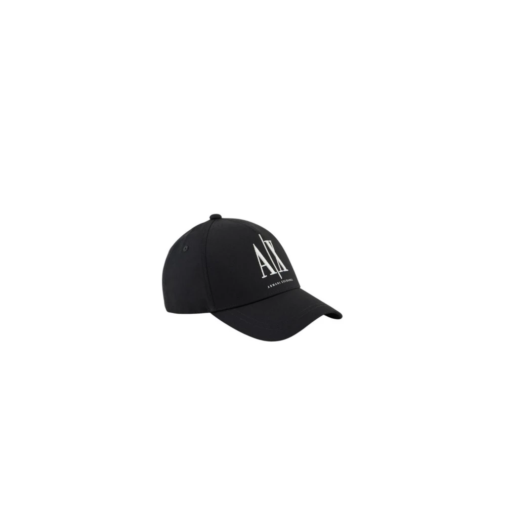 Armani Exchange Black Cotton Cap (Baseball Hat) - UNI - Image 4