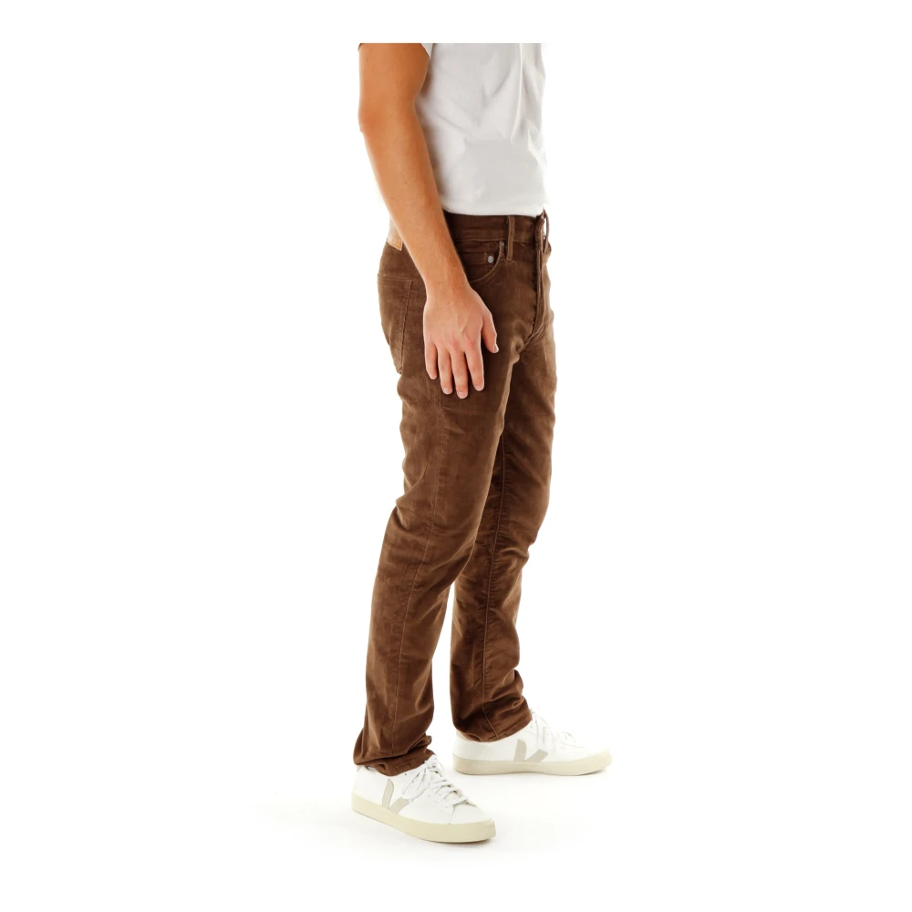Levi's Slim Fit Corduroy Broek Brown Heren