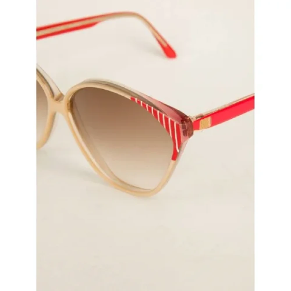 Balenciaga Vintage Pre-owned Acetate sunglasses Beige Dames