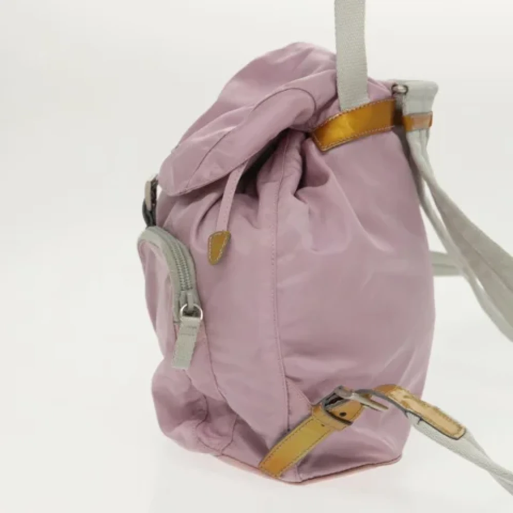 Prada Vintage Pre-owned Nylon backpacks Pink Dames