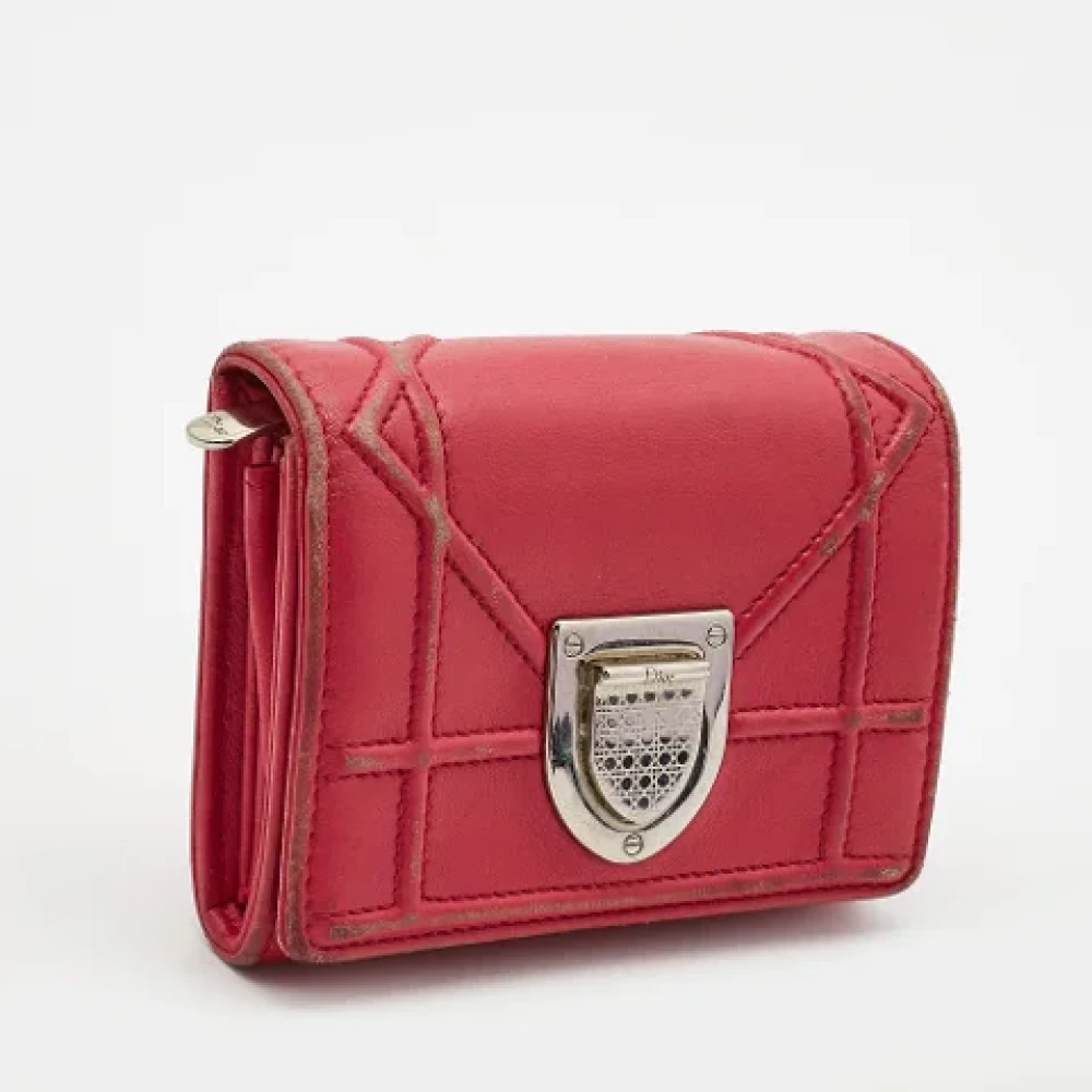 Dior Vintage Pre-owned Leather wallets Pink Dames