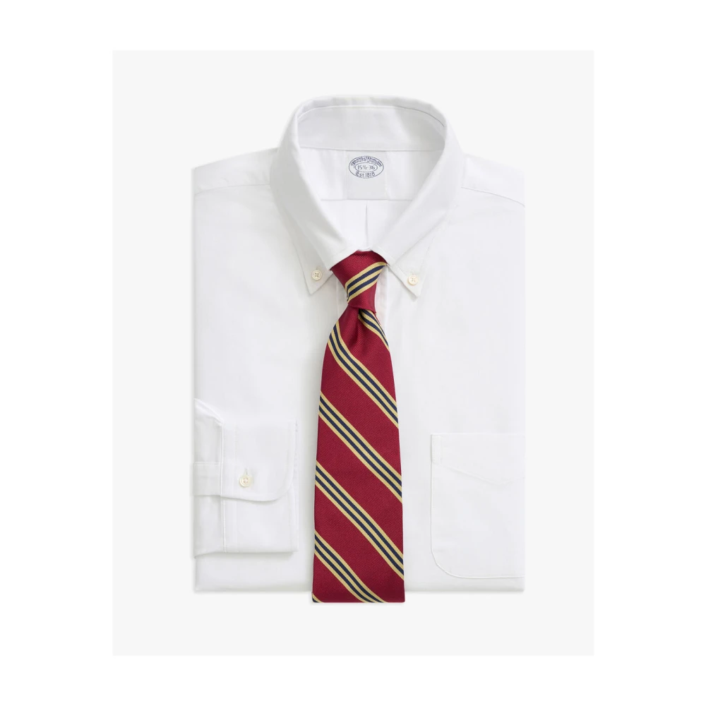 Brooks Brothers Regular Fit Non-Iron Katoenen Oxford Hemd met Button-Down Kraag Pink Heren