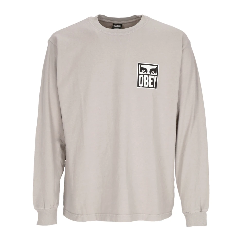 Obey Klassiek Zilvergrijs Heren Longsleeve T-shirt Gray Heren