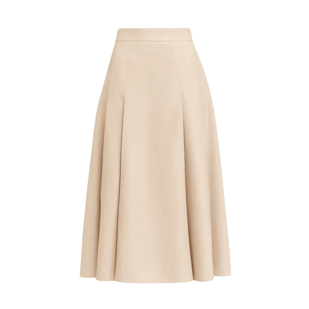 Essentiel Antwerp Faux leren A-lijn midi rok Beige Dames