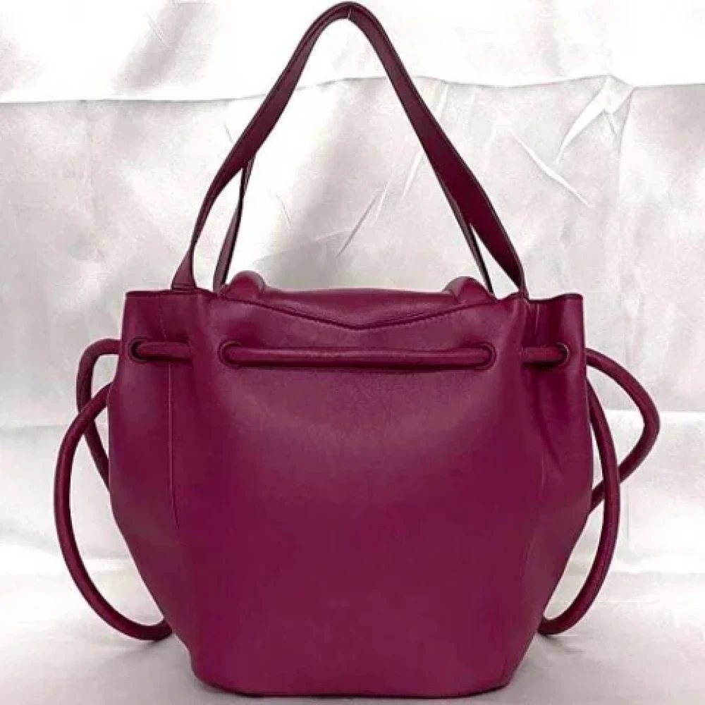 Bottega Veneta Vintage Pre-owned Leather shoulder-bags Purple Dames