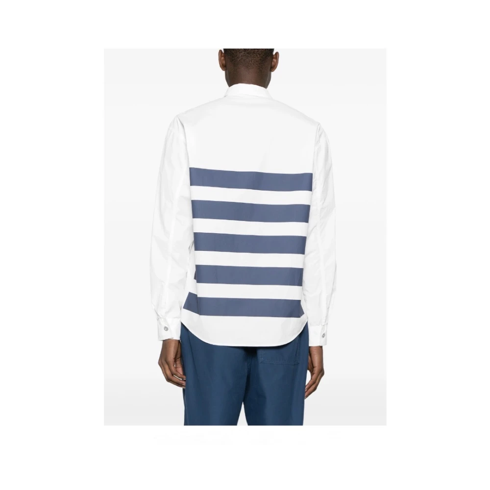 Stone Island Wit Marina Overshirt Katoenen Canvas White Heren