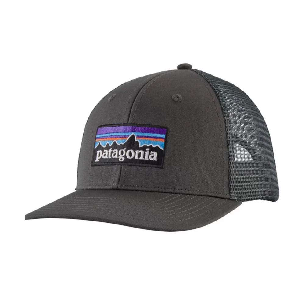 Patagonia Gray Hats & Caps, Male, One Size, P-6 Logo Trucker Hat