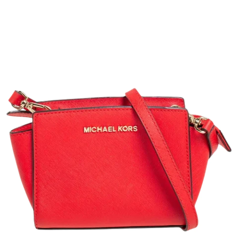 Michael Kors Pre-owned Leather shoulder-bags Orange Dames