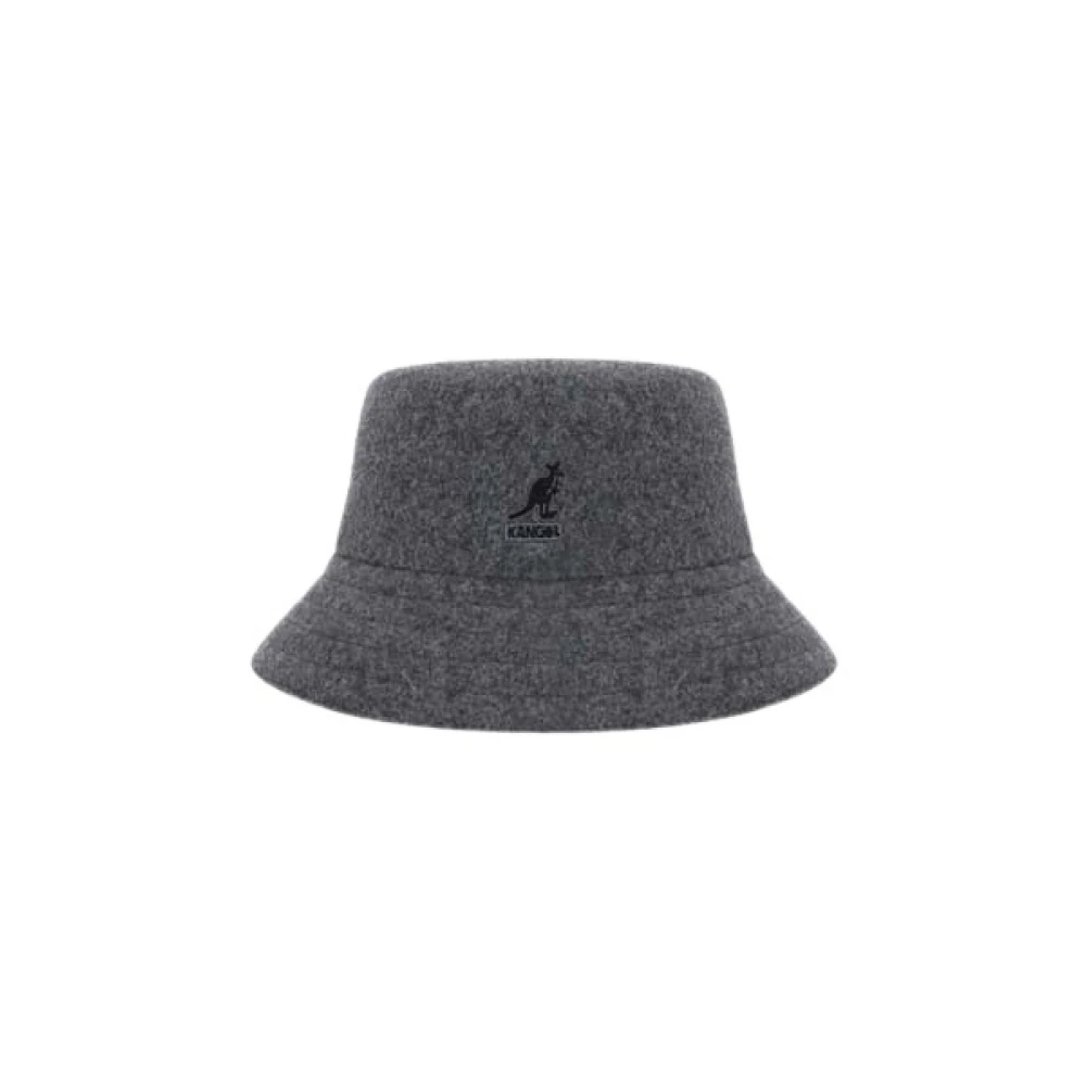 Kangol Grått Ullblandat Halsduk med Broderad Logotyp Gray, Herr