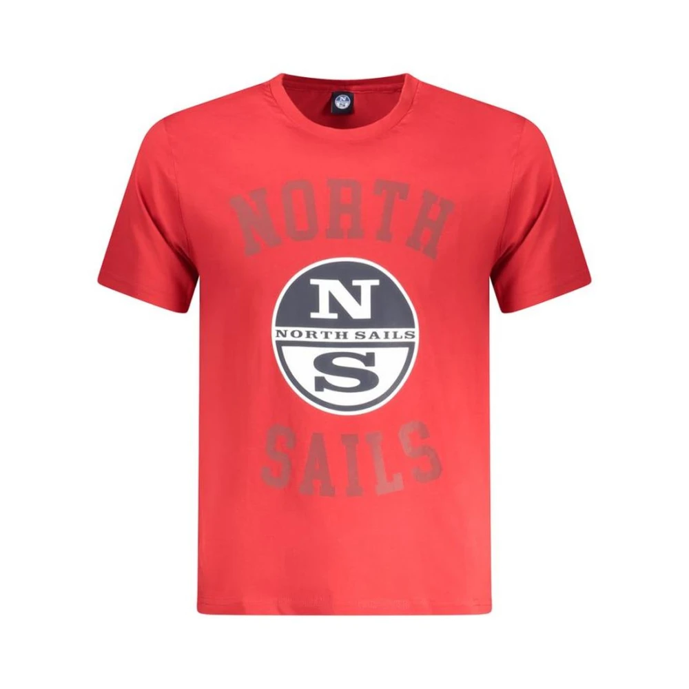 North Sails Rood Grafisch Print T-Shirt Red Heren