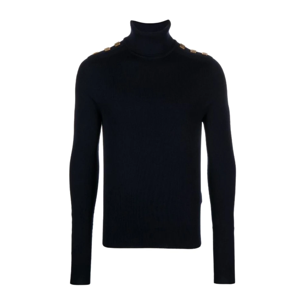 Balmain Stijlvolle Gebreide Top Black Heren