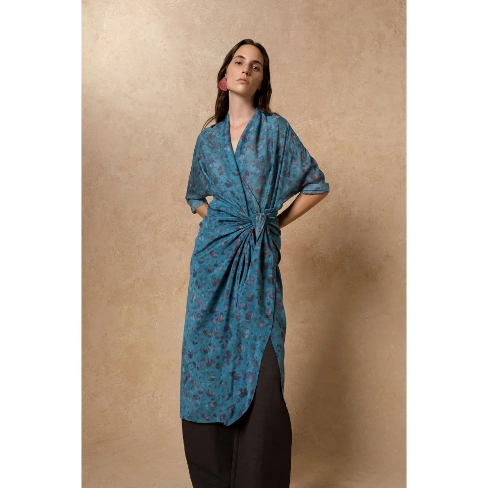 Cortana Sophia zijden blouse eilandprint Multicolor Dames