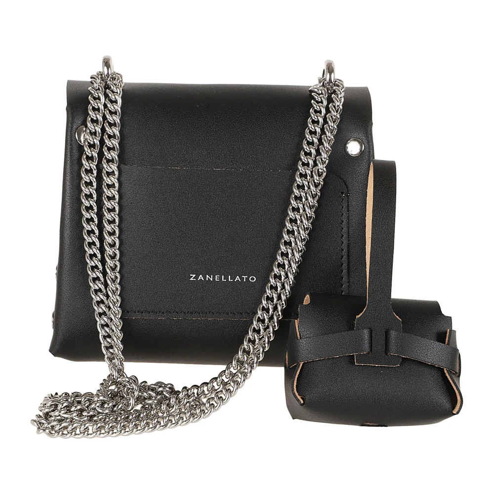 Zanellato Zwarte Schoudertas Chic Black Dames