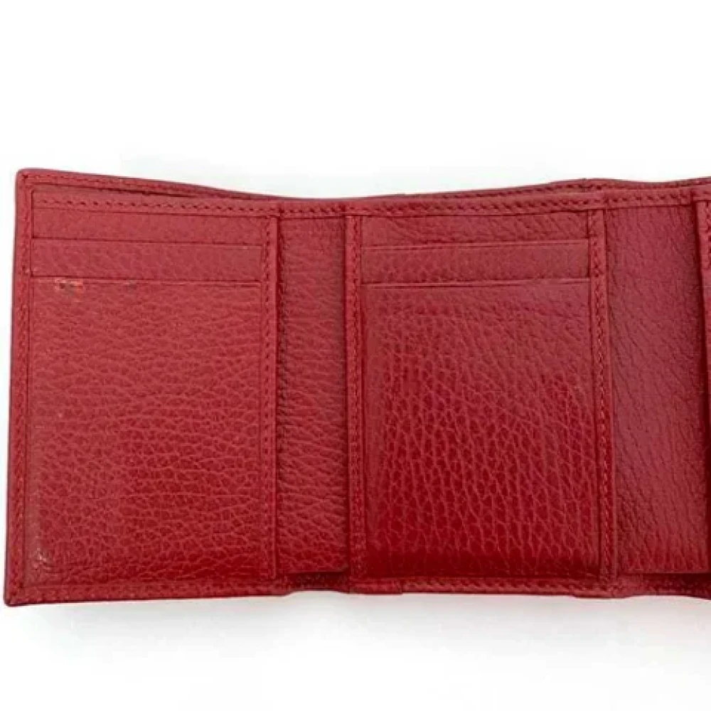 Gucci Vintage Pre-owned Leather wallets Red Dames