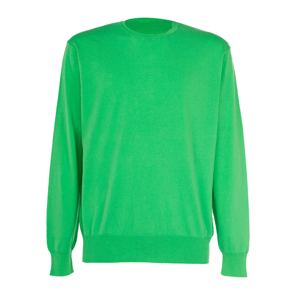 Cashmere Company Groene Katoenen Trui voor Mannen Green Heren