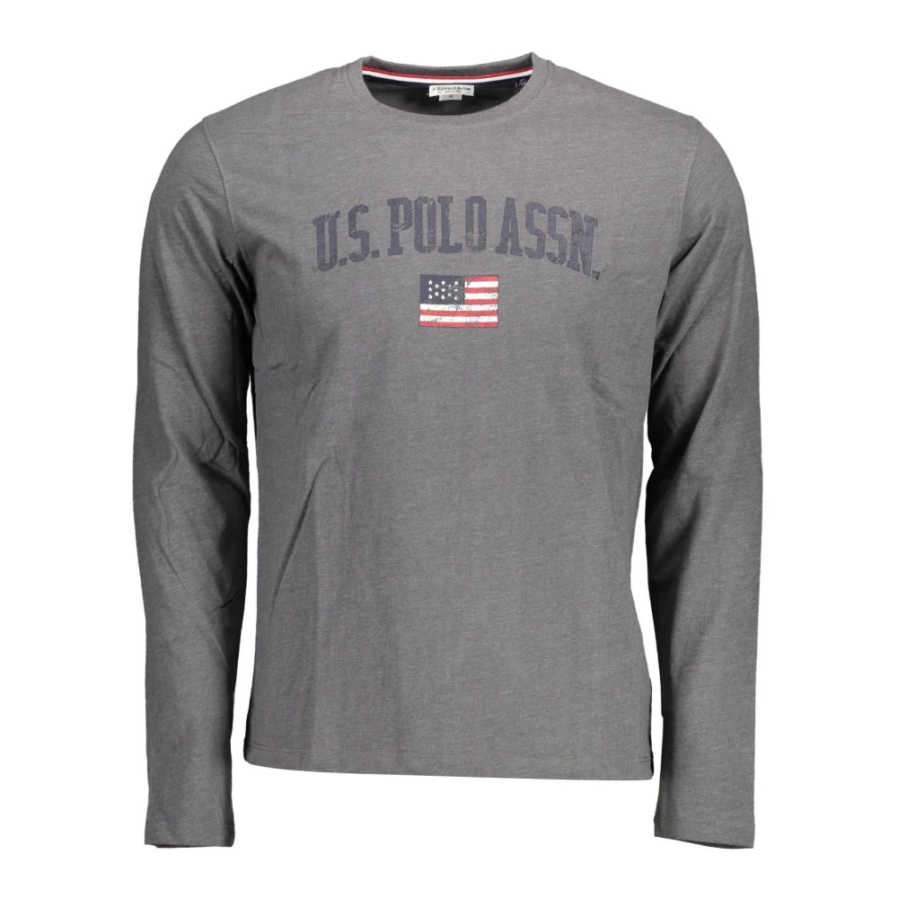 U.s. Polo Assn. Klassieke Logo Tee Grijs Katoen Lange Mouw Gray Heren