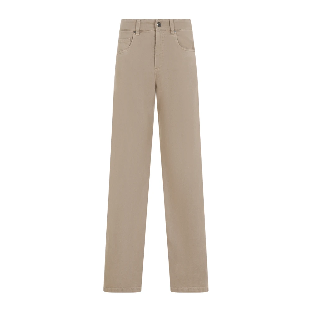 Medium Brown Cotton Pants