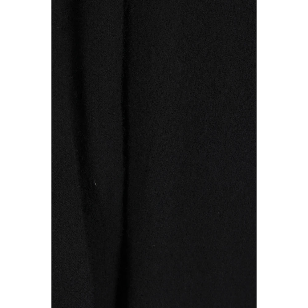 Comme des Garçons Zwarte Midi Rok met Elastische Taille Black Dames