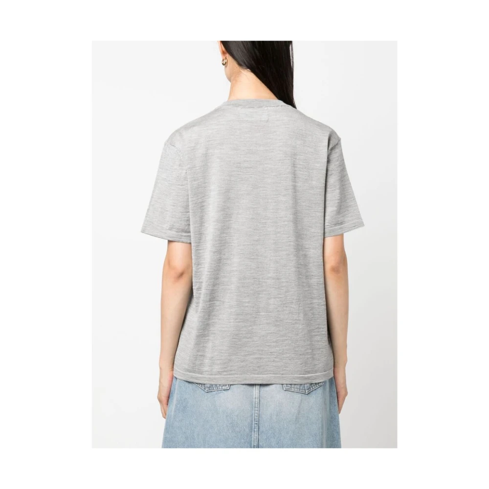 Armarium Luxe Wolmix Crew Neck T-Shirt Gray Dames