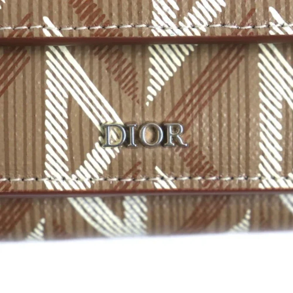 Dior Vintage Pre-owned Leather wallets Brown Dames