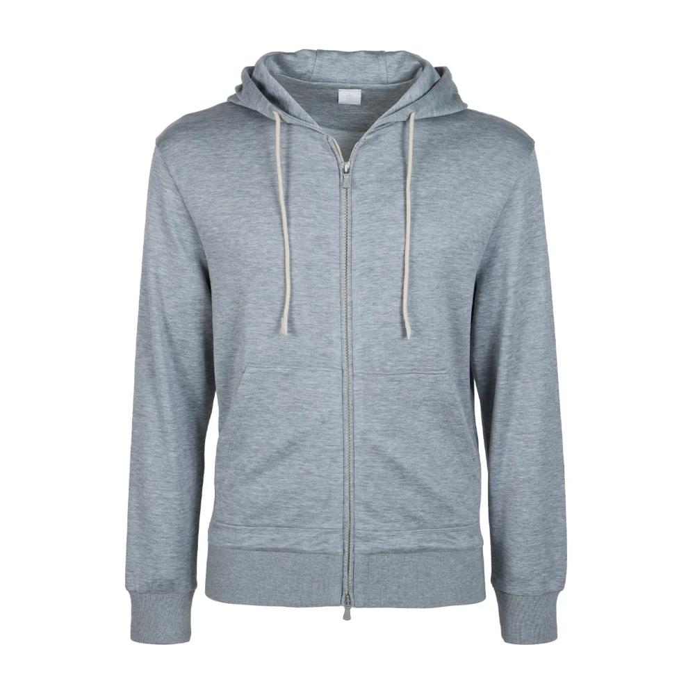 Eleventy Uomo Grigio - Felpa Full Zip Cappuccio - Sweatshirts & Hoodies - S