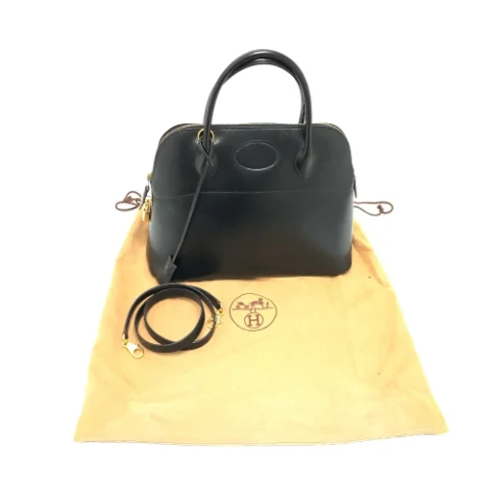 Hermès Vintage Pre-owned Leather handbags Black Dames
