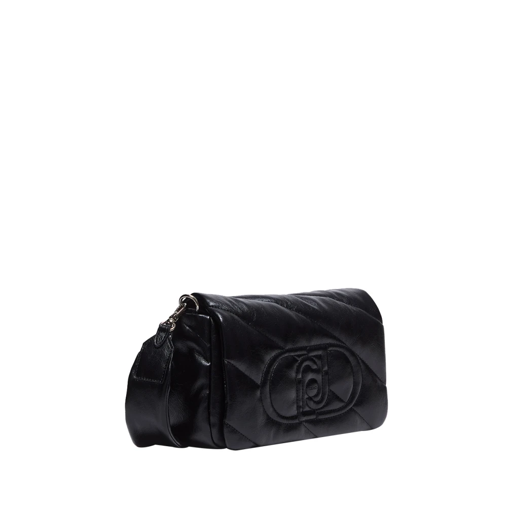 Liu Jo Zwarte schoudertas met gouden details Black Dames
