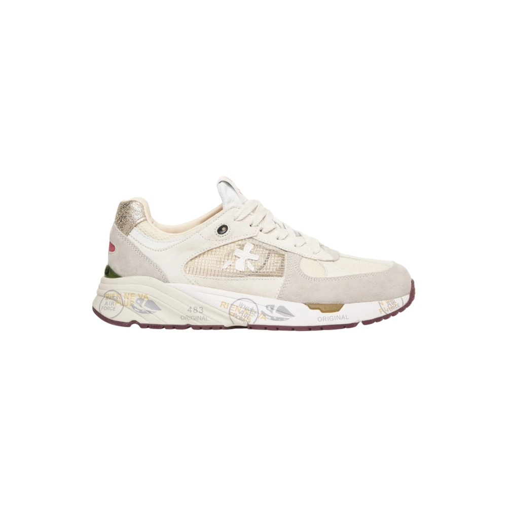 Premiata Women's Beige Trainers With Contrasting Details - Sneakers - 2 Uk - Shoes