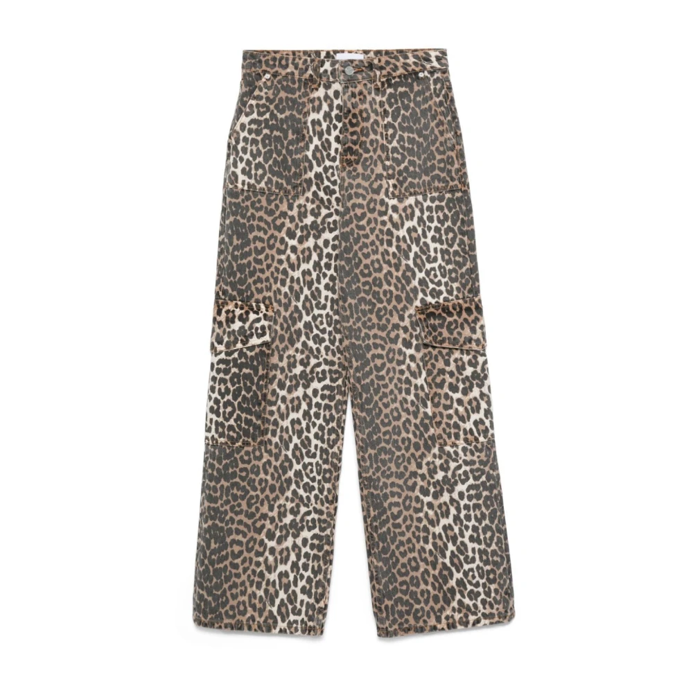 Ganni Denim Print Broek Multicolor Dames