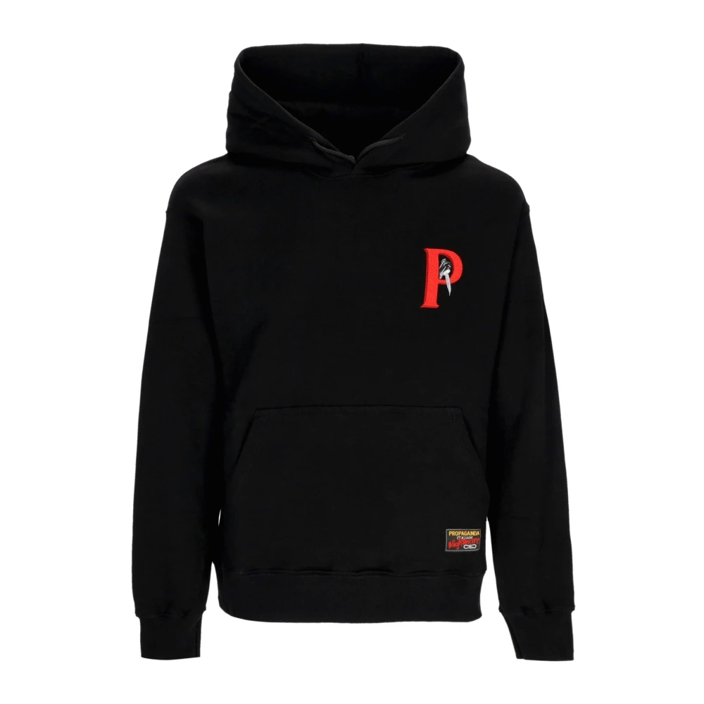 Propaganda Zwarte Crime Hoodie met Logo Black Heren