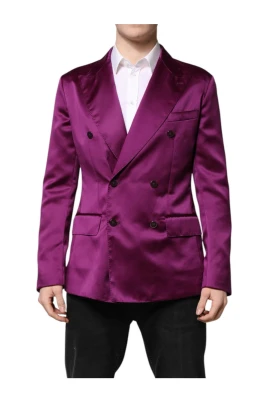 Lila Silkes Herrkostym Blazer