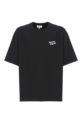 sort-bomulds-t-shirt-med-logo