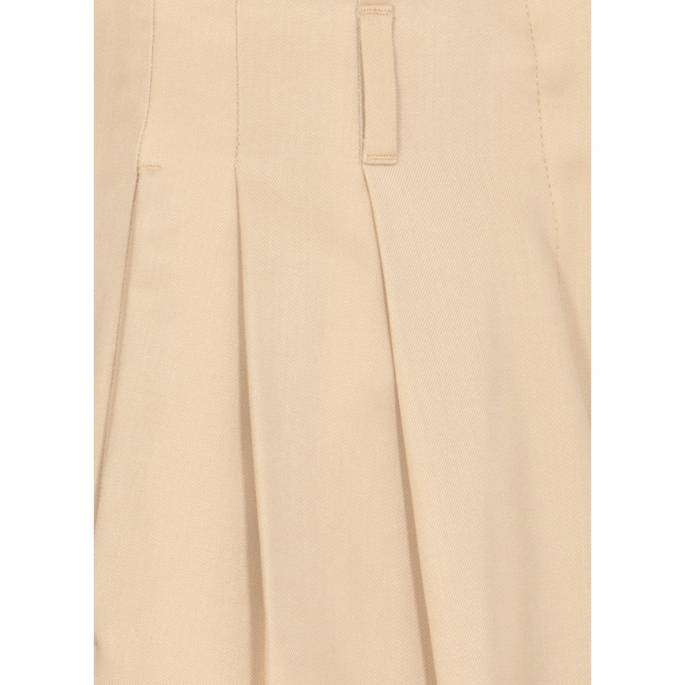 Golden Goose Beige Wollen Broek met Sterdetail Beige Dames