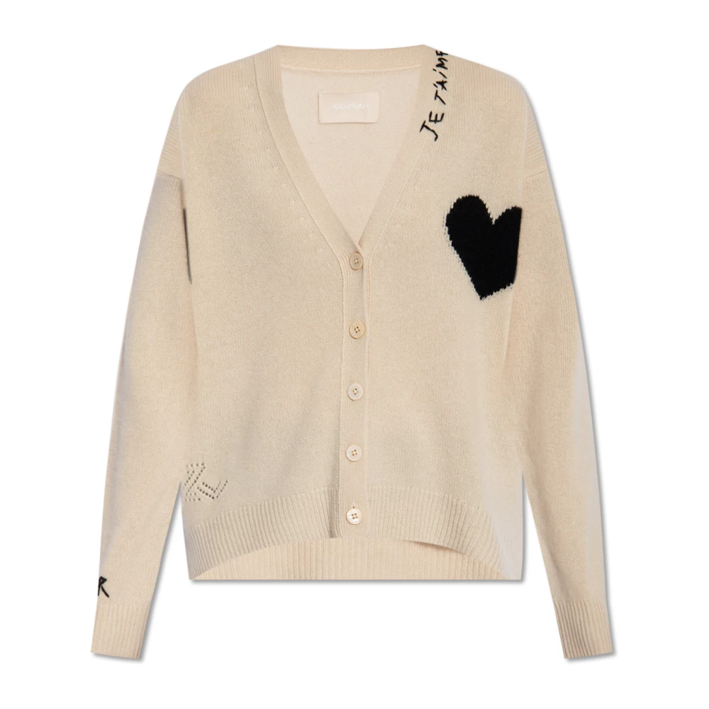 Zadig & Voltaire Mirka cashmere kofta Beige, Dam