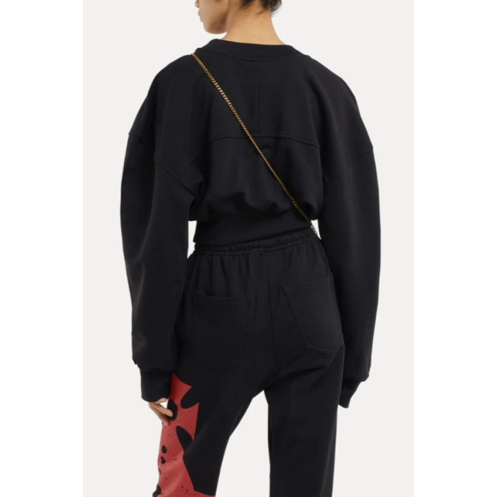 Vivienne Westwood Zwart Crop Sander Sweatshirt Black Dames