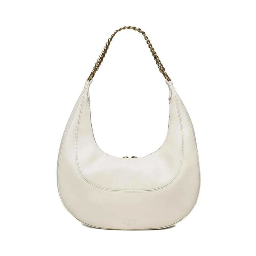 pinko Luxe leren handtas Damescollectie White Dames