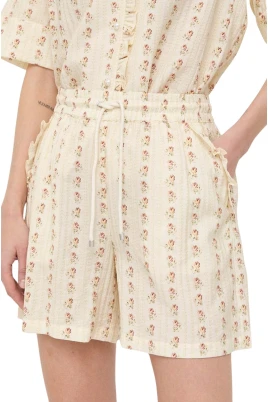 Blommiga volangshorts