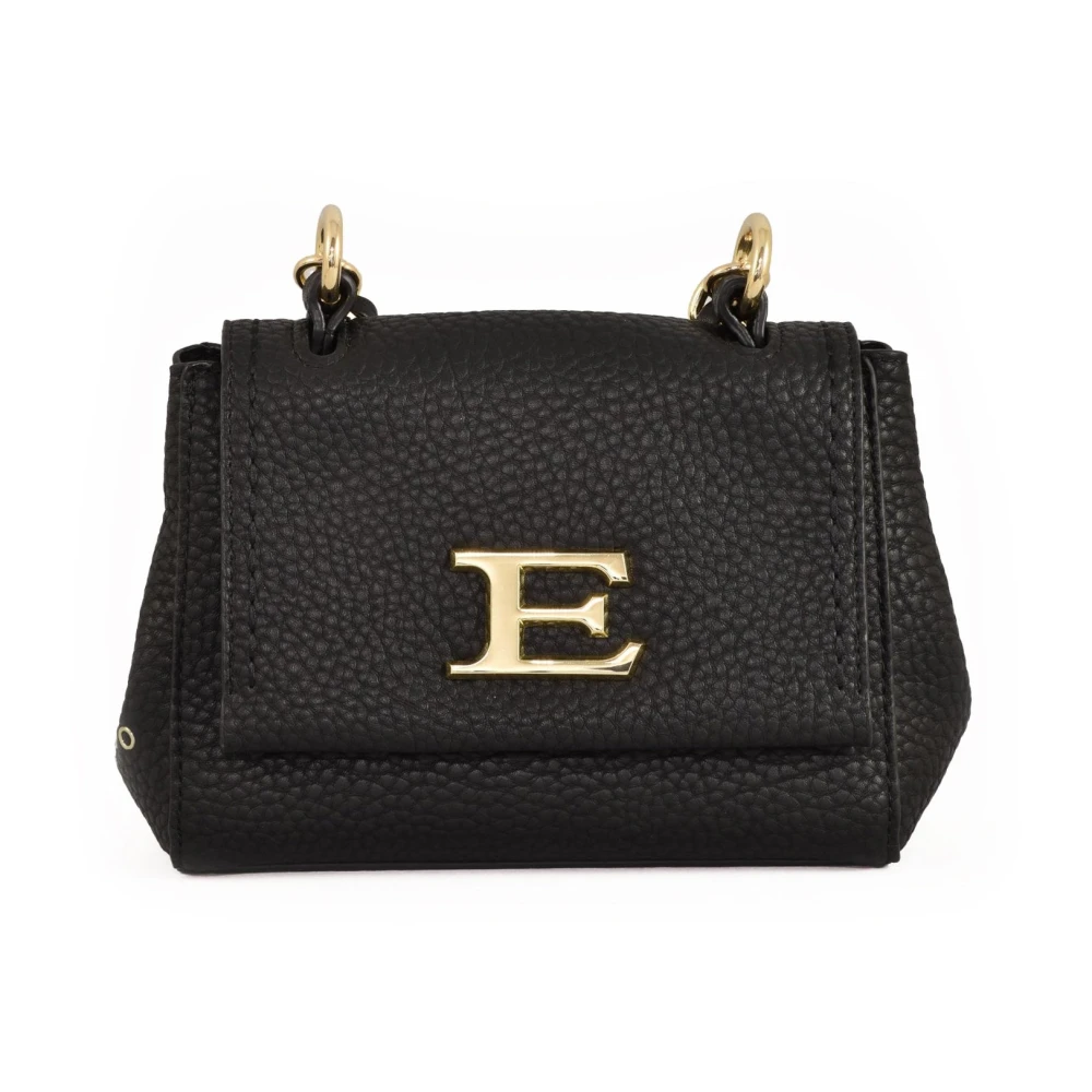 Ermanno Scervino Zachte Flap Schoudertas met Clip Black Dames