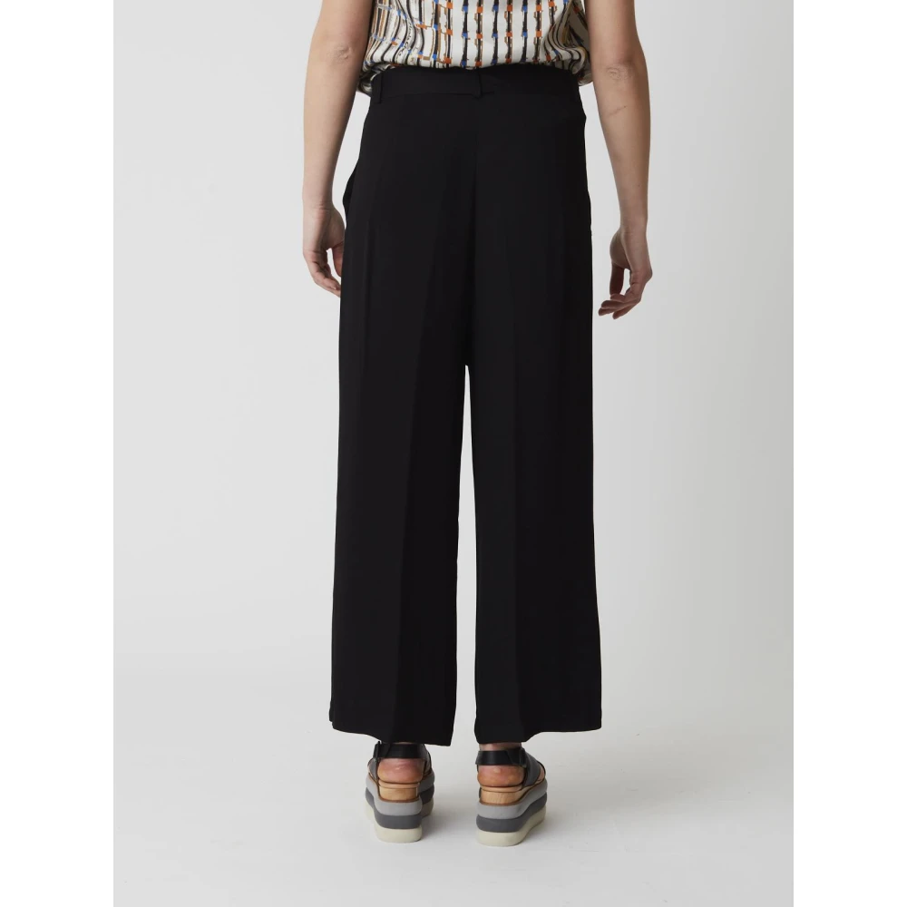 Manila Grace Broek met riem Black Dames